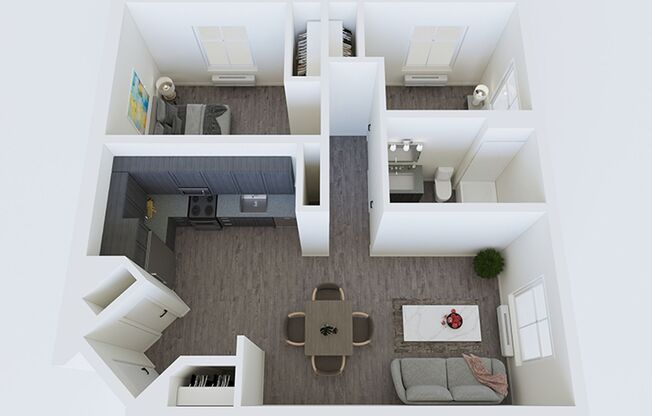 2 beds, 1 bath, 708 sqft, $1,490, Unit 412