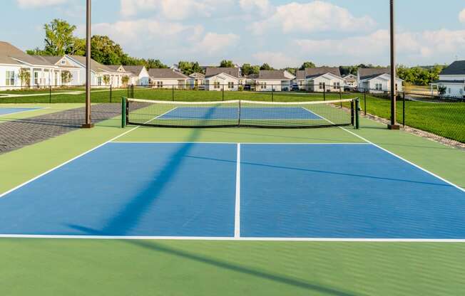 tennis and pickle ball court cottage at Anthem Apartments and Cottages in Huntsville, Alabama