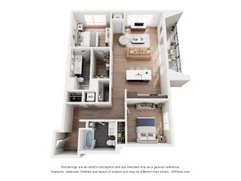 2 beds, 2 baths, 1,110 sqft, $1,913