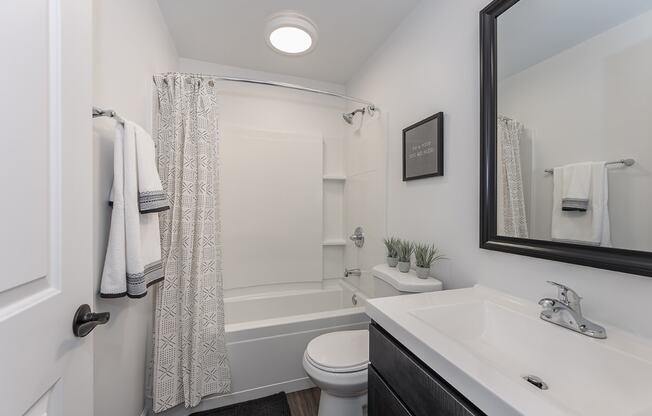 White bathroom at SoDel, Kettering, OH
