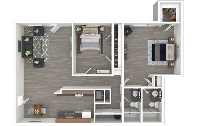 2 beds, 2 baths, 1,200 sqft, $1,347