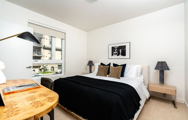 Bedroom With Expansive Windows at Fedora Bliss LLC, Woodland Hills, CA, 91367