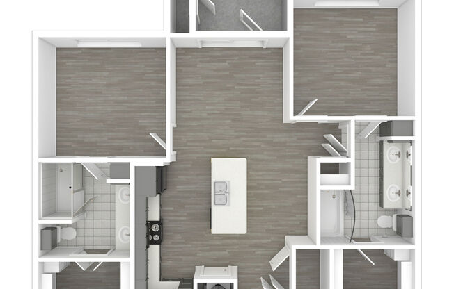 2 beds, 2 baths, 960 sqft, $1,501