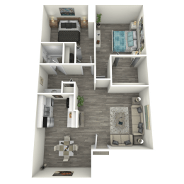 2 beds, 1 bath, 850 sqft, $1,077