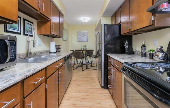 Kitchen at West Pointe Apartments, Burlington, NC