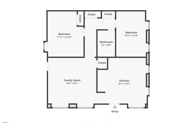 2 beds, 1 bath, 1,100 sqft, $1,295