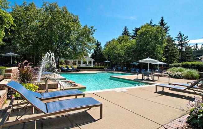 swimming pool at Madison Heights Mi apartments