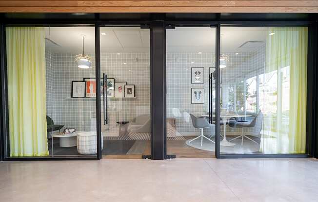 This is the entrance to our phone booth conference rooms at Grand Flats, Missouri