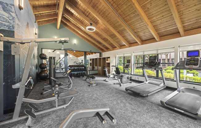 Updated Fitness Center at The Lakes Apartments in Bellevue, WA 98007