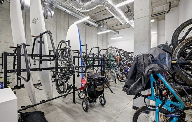 Bike Storage at Riverfront Everett, Washington