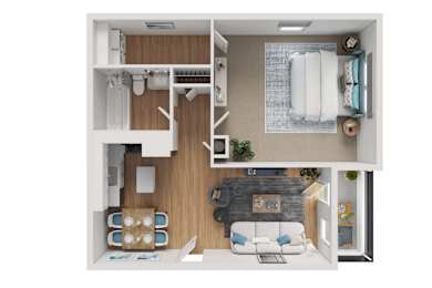 1 bed, 1 bath, 800 sqft, $973