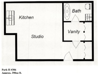 Studio, 1 bath, 400 sqft, $999