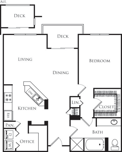 1 bed, 1 bath, 917 sqft, $2,837, Unit 223