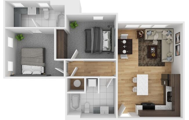 2 beds, 2 baths, 850 sqft, $1,215, Unit 1105-101