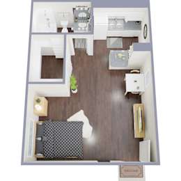 Studio, 1 bath, 404 sqft, $929