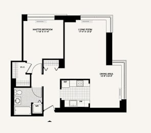 1 bed, 1 bath, 832 sqft, $4,005