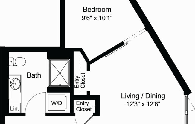 1 bed, 1 bath, 597 sqft, $2,433, Unit 609