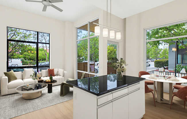 Living Room with Hard Surface Flooring