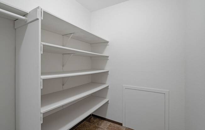 Spacious Closet with Built-In Shelving