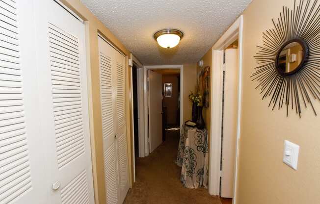 Hallway with two closets Westminster Tampa Florida