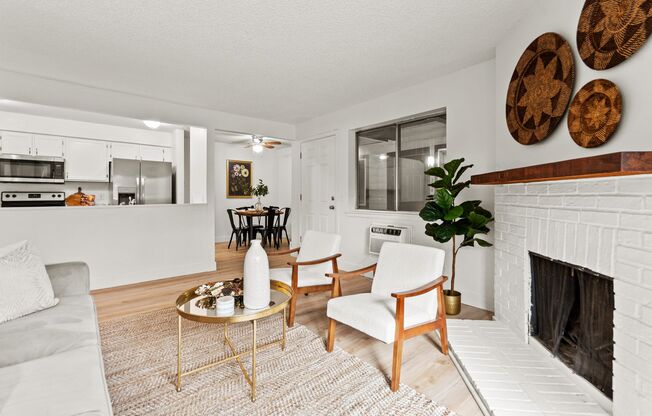 Cozy Modern 2-Bedroom Condo with Private Balcony & Fireplace