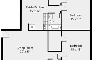 2 beds, 1 bath, 1,075 sqft, $1,148, Unit ST 10-01