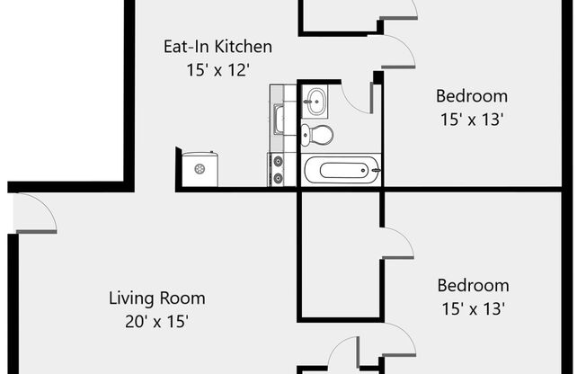2 beds, 1 bath, 1,075 sqft, $1,125, Unit ST 60-02 UR