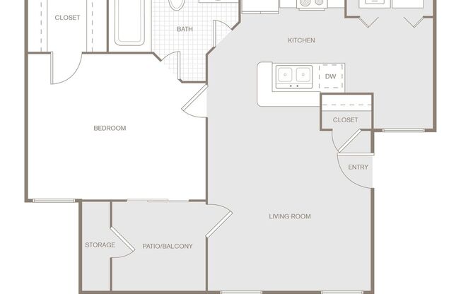 1 bed, 1 bath, 573 sqft, $1,220