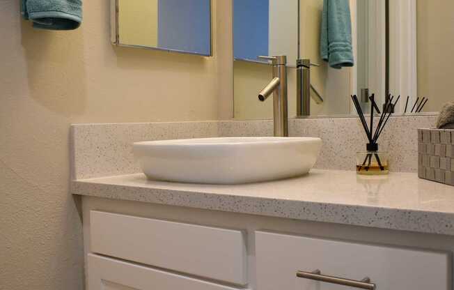 bathroom vanity with asink