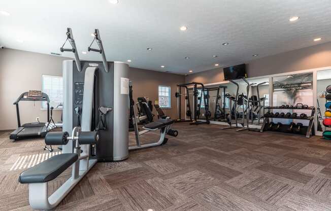 Modern Fitness Center at Hamilton Square Apartments, Westfield, IN
