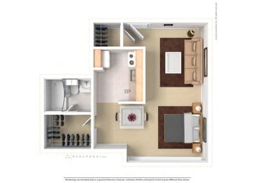 Studio, 1 bath, 650 sqft, $1,822