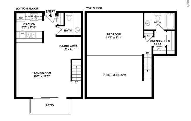 1 bed, 1.5 baths, 890 sqft, $2,411