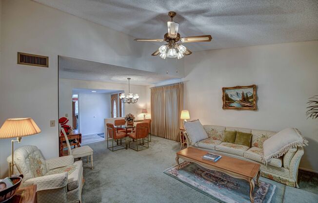 Perfect home for enjoying your winter in Arizona.  2 bed 2 bath on the 14th fairway of Heron Lakes golf course. All in Leisure World a 45+ active adult resort community. Available May through September 2024 &  March 2025