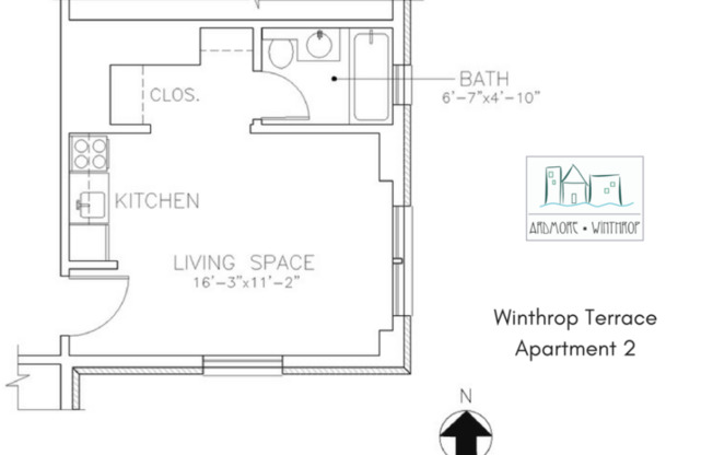 Studio, 1 bath, 233 sqft, $1,190, Unit 802