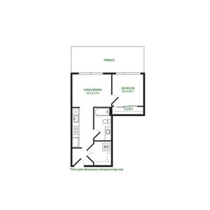 1 bed, 1 bath, 531 sqft, $2,299