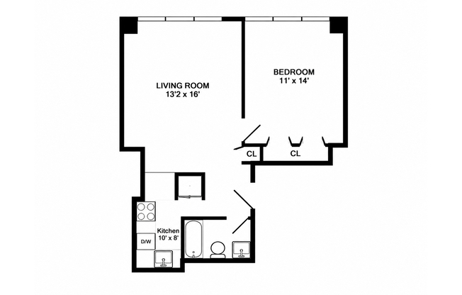 1 bed, 1 bath, 600 sqft, $4,350, Unit 15E