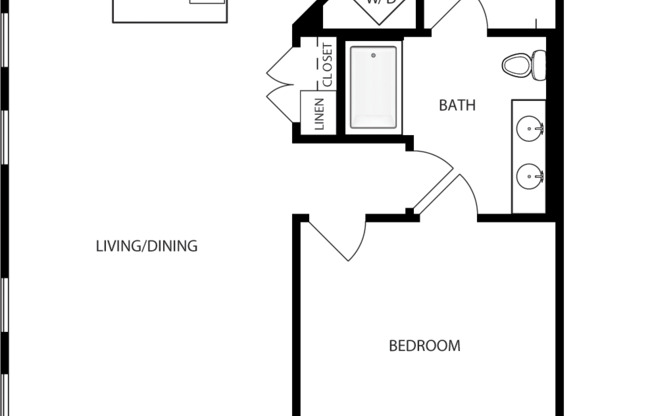 1 bed, 1 bath, 1,086 sqft, $3,955, Unit 360