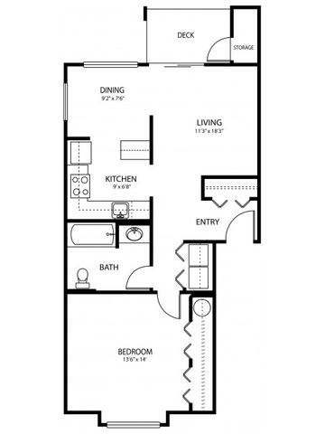 1 bed, 1 bath, 720 sqft, $1,485