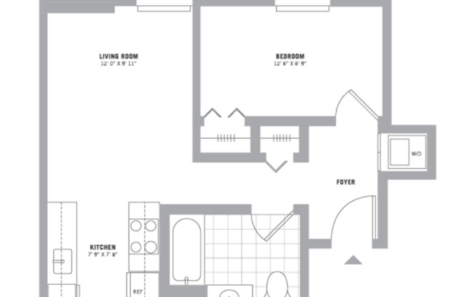 1 bed, 1 bath, 565 sqft, $2,195, Unit 214-408