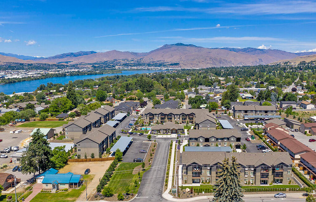 Drone Community View at Rylee Ann Apartments, East Wenatchee