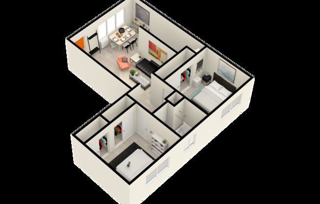 2 beds, 1 bath, 770 sqft, $1,644, Unit 506