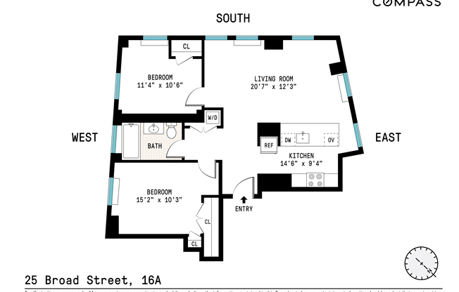 2 beds, 1 bath, 912 sqft, $5,900, Unit 16A