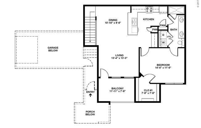 1 bed, 1 bath, 860 sqft, $1,499