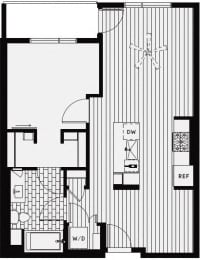 1 bed, 1 bath, 743 sqft, $3,272