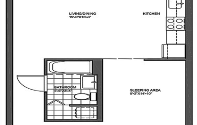 1 bed, 1 bath, $3,500, Unit 521