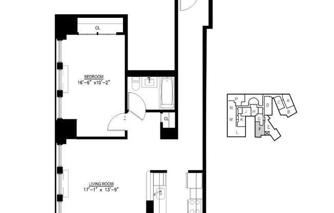 1 bed, 1 bath, $4,900, Unit 20F