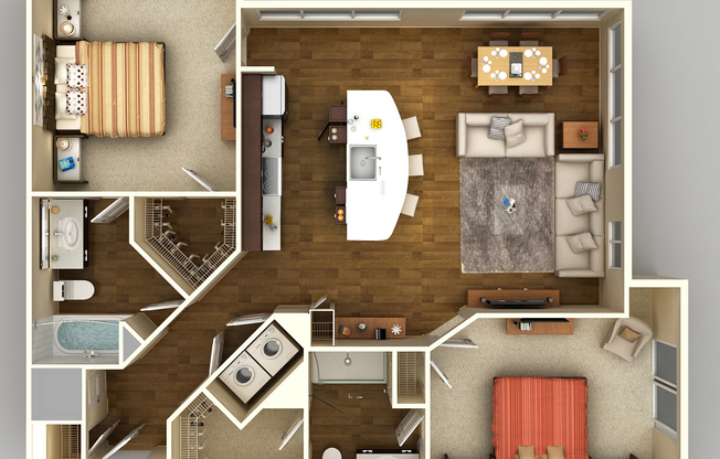 2 beds, 2 baths, $2,746