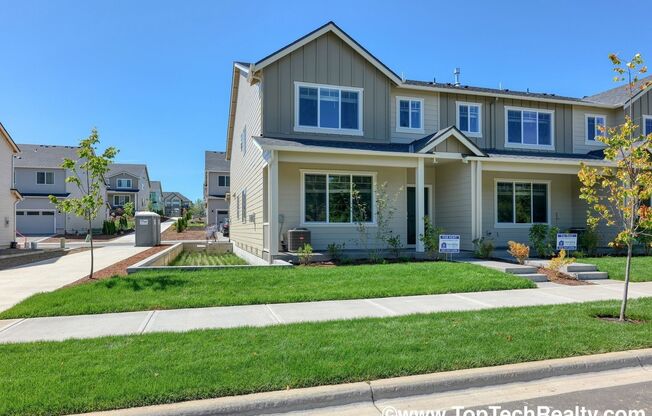 New Construction Modern 3BR | 2.5BA Townhome + Tech Niche | Corner Unit in North Bethany | A+ Schools!