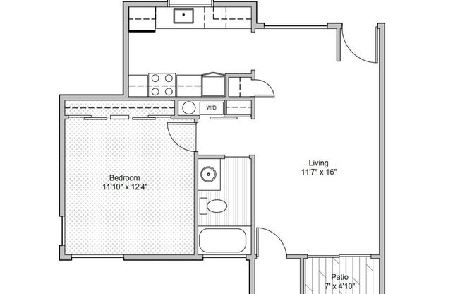 1 bed, 1 bath, 840 sqft, $1,875, Unit 46