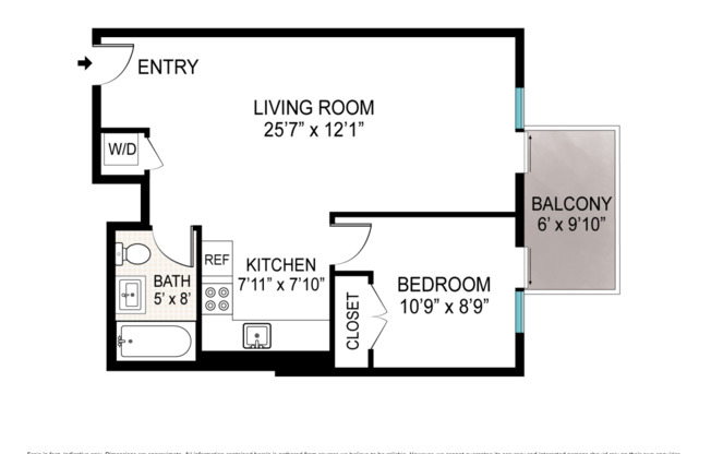 1 bed, 1 bath, $4,700, Unit 3N